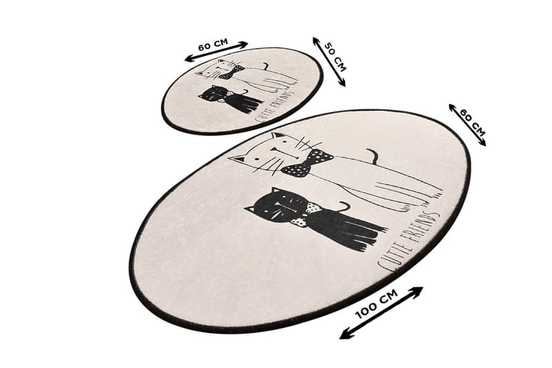 Niyanna Badematte 2-pk - Flerfarget - Tekstiler - Tepper & Matter - Baderomsmatte