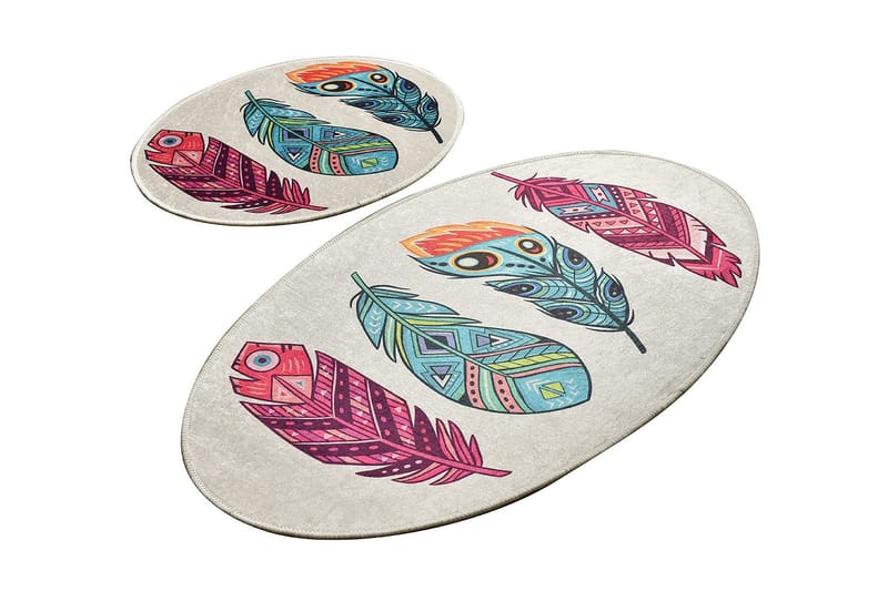Niyanna Badematte 2-pk - Flerfarget - Tekstiler - Tepper & Matter - Baderomsmatte
