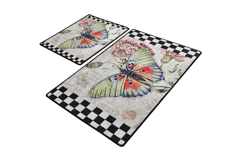 Niyanna Badematte 2-pk - Flerfarget - Tekstiler - Tepper & Matter - Baderomsmatte