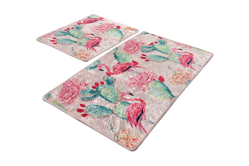 Niyanna Badematte 2-pk - Flerfarget - Tekstiler - Tepper & Matter - Baderomsmatte
