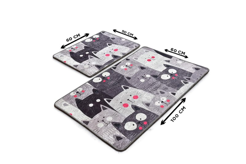 Niyanna Badematte 2-pk - Flerfarget - Tekstiler - Tepper & Matter - Baderomsmatte