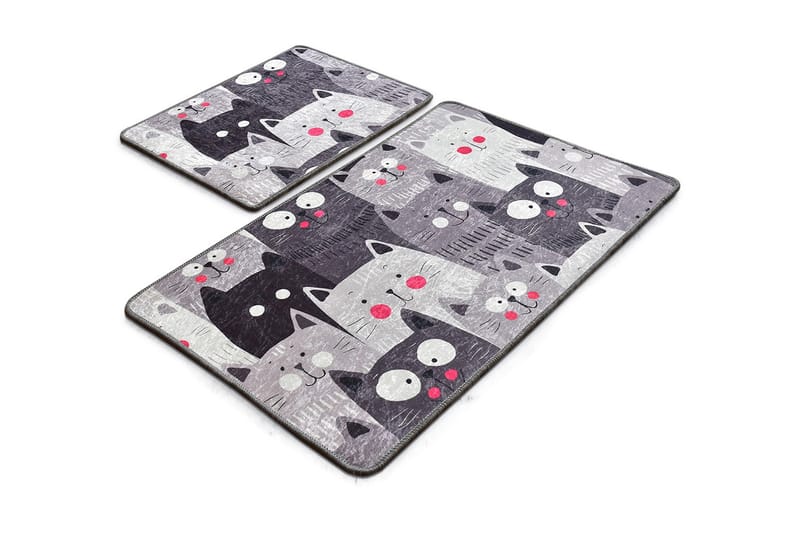Niyanna Badematte 2-pk - Flerfarget - Tekstiler - Tepper & Matter - Baderomsmatte