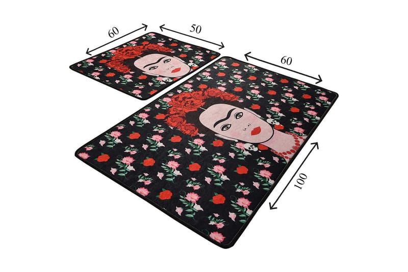 Niyanna Badematte 2-pk - Flerfarget - Tekstiler - Tepper & Matter - Baderomsmatte