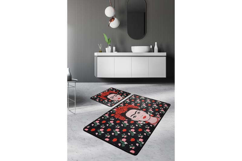 Niyanna Badematte 2-pk - Flerfarget - Tekstiler - Tepper & Matter - Baderomsmatte