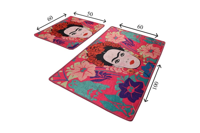Niyanna Badematte 2-pk - Flerfarget - Tekstiler - Tepper & Matter - Baderomsmatte