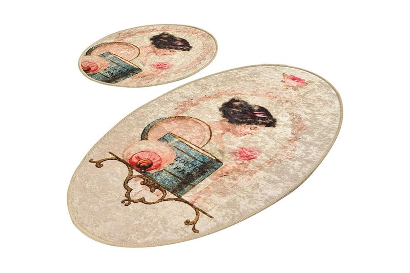 Niyanna Badematte 2-pk - Flerfarget - Tekstiler - Tepper & Matter - Baderomsmatte