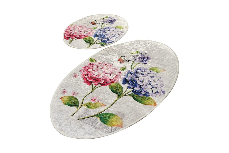 Niyanna Badematte 2-pk - Flerfarget - Tekstiler - Tepper & Matter - Baderomsmatte