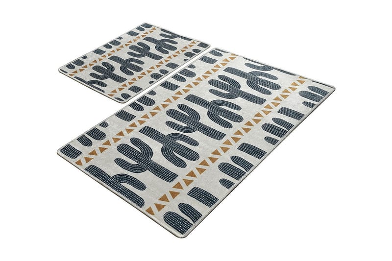 Niyanna Badematte 2-pk - Flerfarget - Tekstiler - Tepper & Matter - Baderomsmatte