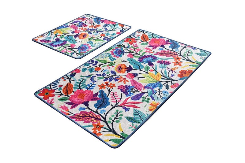 Niyanna Badematte 2-pk - Flerfarget - Tekstiler - Tepper & Matter - Baderomsmatte