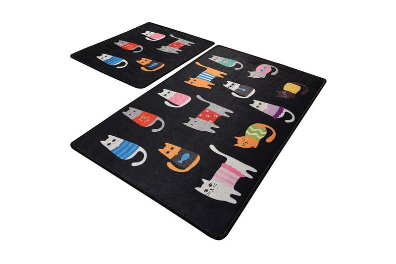 Niyanna Badematte 2-pk - Flerfarget - Tekstiler - Tepper & Matter - Baderomsmatte