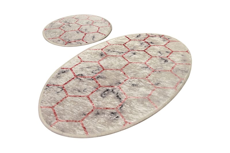 Niyanna Badematte 2-pk - Flerfarget - Tekstiler - Tepper & Matter - Baderomsmatte