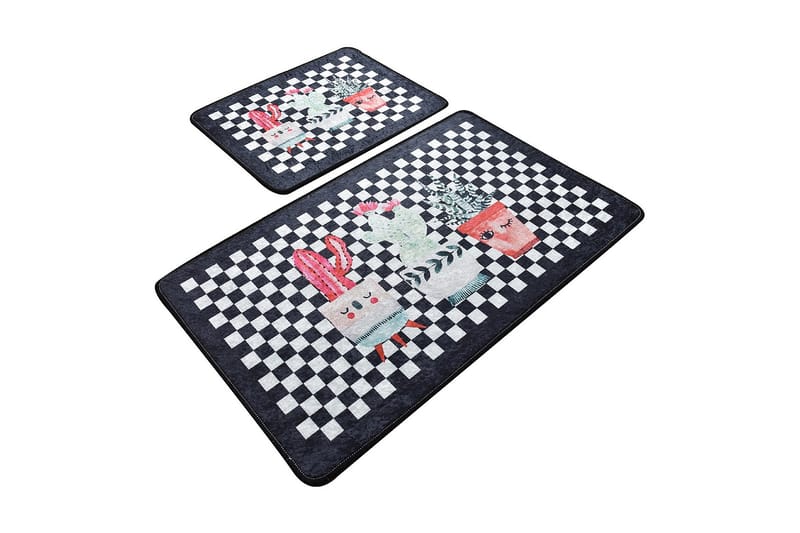 Niyanna Badematte 2-pk - Flerfarget - Tekstiler - Tepper & Matter - Baderomsmatte