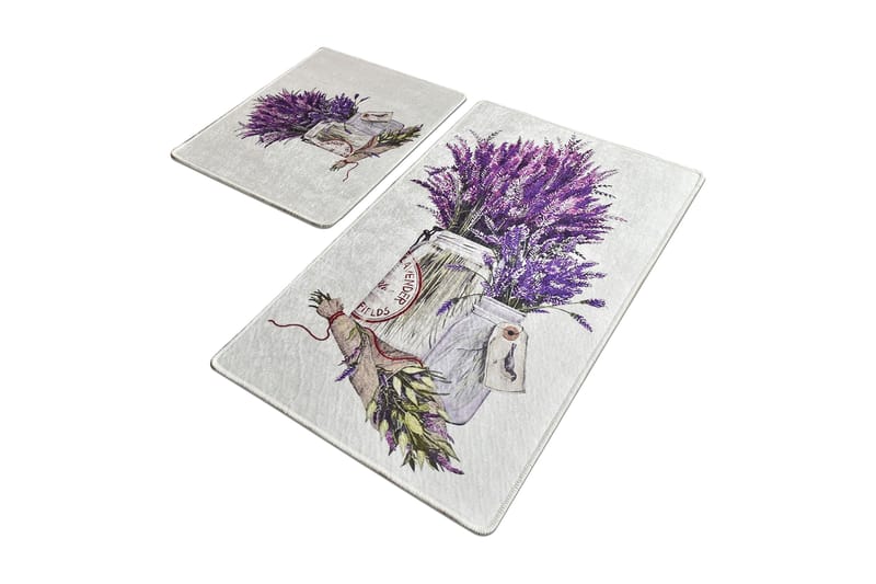 Niyanna Badematte 2-pk - Flerfarget - Tekstiler - Tepper & Matter - Baderomsmatte