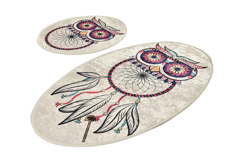 Niyanna Badematte 2-pk - Flerfarget - Tekstiler - Tepper & Matter - Baderomsmatte