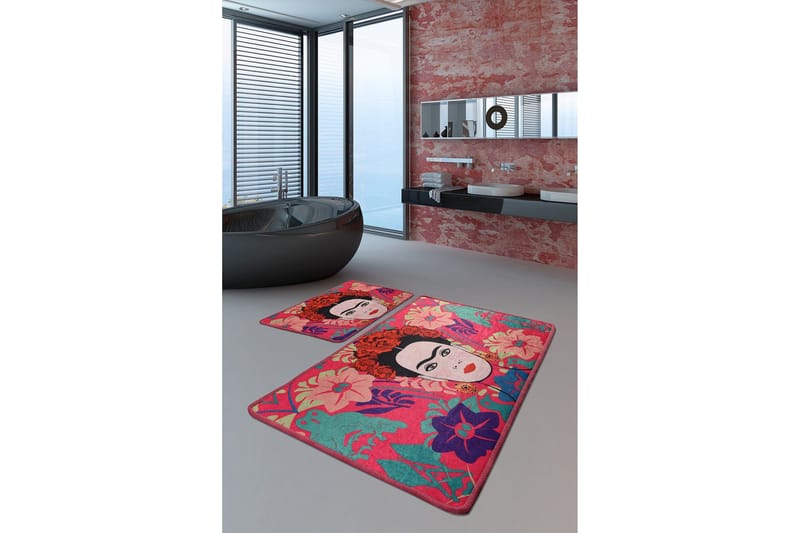 Niyanna Badematte 2-pk - Flerfarget - Tekstiler - Tepper & Matter - Baderomsmatte