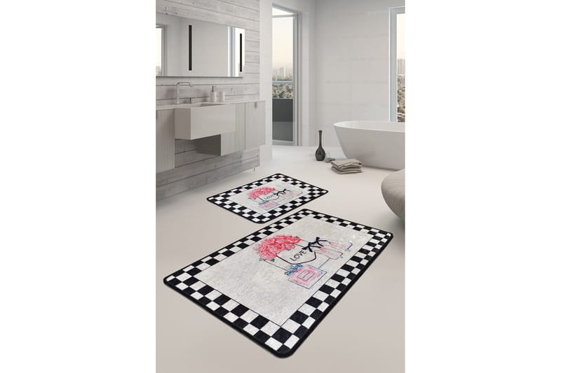 Niyanna Badematte 2-pk - Flerfarget - Tekstiler - Tepper & Matter - Baderomsmatte