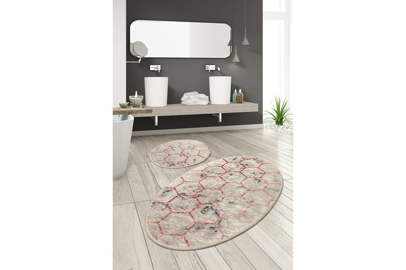 Niyanna Badematte 2-pk - Flerfarget - Tekstiler - Tepper & Matter - Baderomsmatte