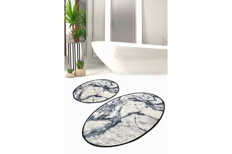 Niyanna Badematte 2-pk - Flerfarget - Tekstiler - Tepper & Matter - Baderomsmatte