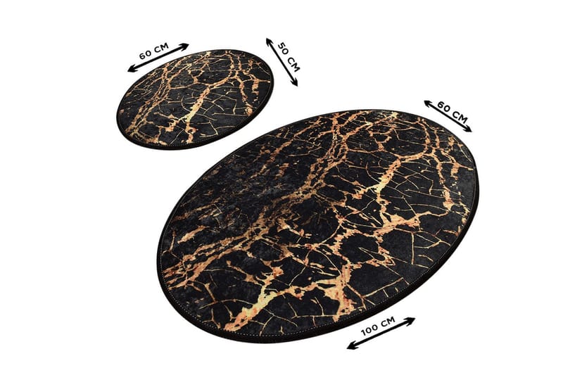 Niyanna Badematte 2-pk - Flerfarget - Tekstiler - Tepper & Matter - Baderomsmatte