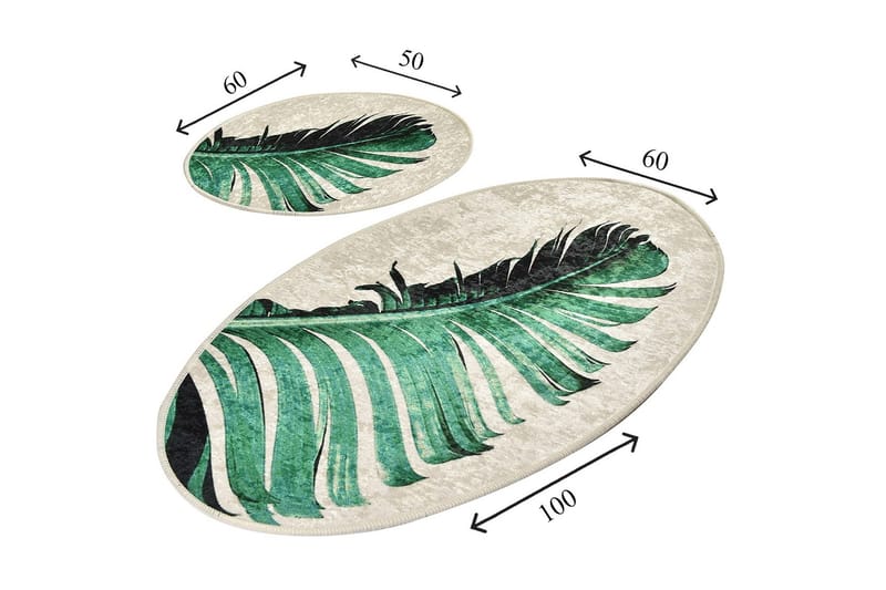 Niyanna Badematte 2-pk - Flerfarget - Tekstiler - Tepper & Matter - Baderomsmatte