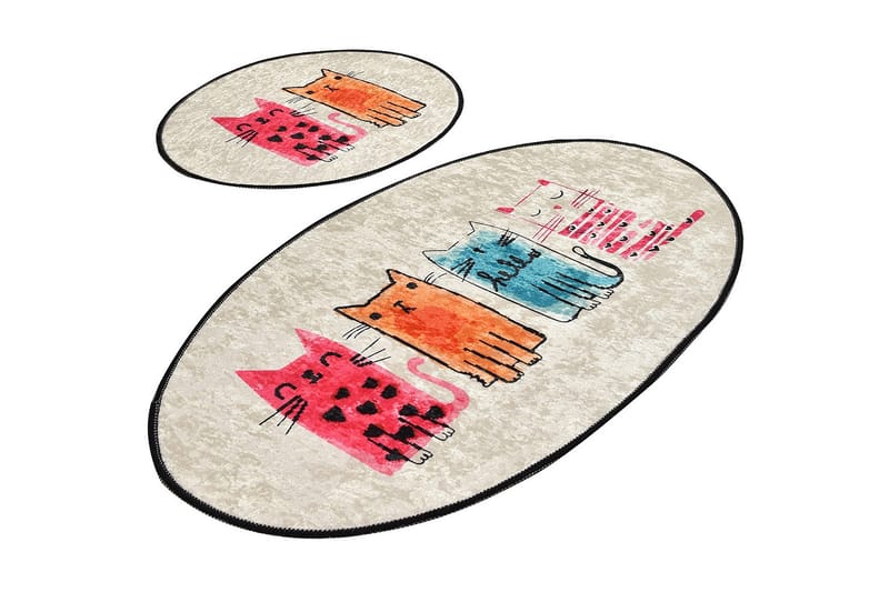 Niyanna Badematte 2-pk - Flerfarget - Tekstiler - Tepper & Matter - Baderomsmatte