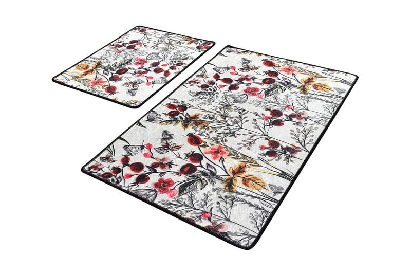 Niyanna Badematte 2-pk - Flerfarget - Tekstiler - Tepper & Matter - Baderomsmatte