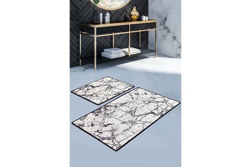 Niyanna Badematte 2-pk - Flerfarget - Tekstiler - Tepper & Matter - Baderomsmatte