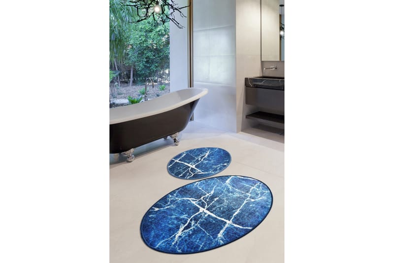 Niyanna Badematte 2-pk - Flerfarget - Tekstiler - Tepper & Matter - Baderomsmatte