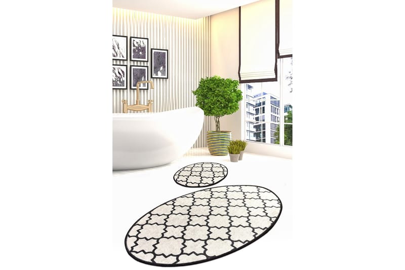 Niyanna Badematte 2-pk - Flerfarget - Tekstiler - Tepper & Matter - Baderomsmatte