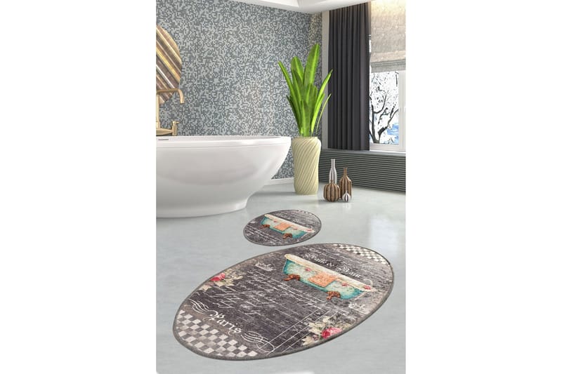 Niyanna Badematte 2-pk - Flerfarget - Tekstiler - Tepper & Matter - Baderomsmatte