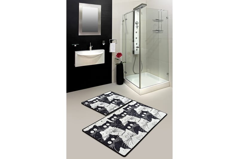 Niyanna Badematte 2-pk - Flerfarget - Tekstiler - Tepper & Matter - Baderomsmatte