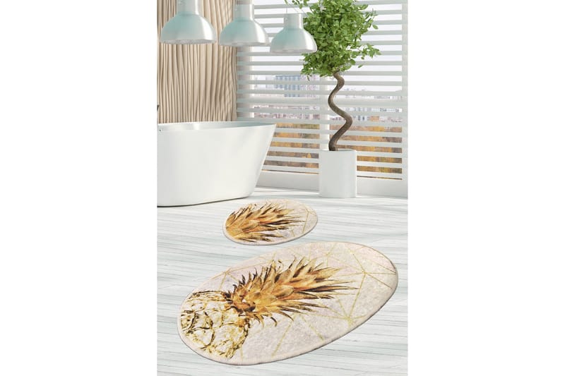 Niyanna Badematte 2-pk - Flerfarget - Tekstiler - Tepper & Matter - Baderomsmatte
