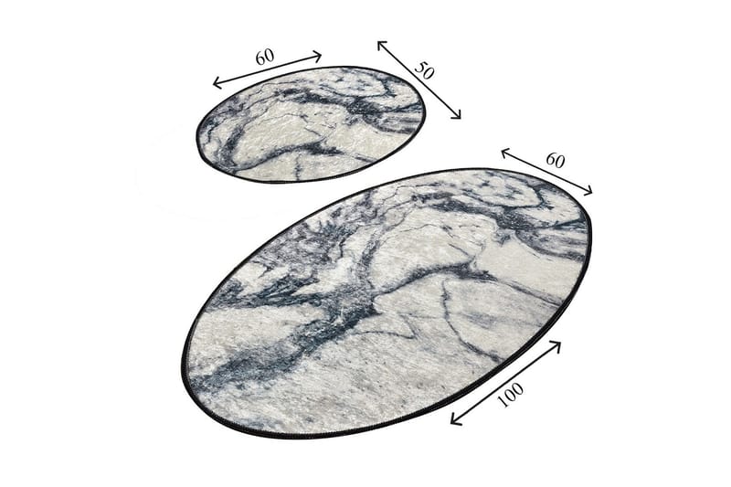 Niyanna Badematte 2-pk - Flerfarget - Tekstiler - Tepper & Matter - Baderomsmatte