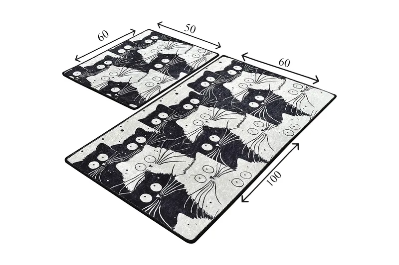 Niyanna Badematte 2-pk - Flerfarget - Tekstiler - Tepper & Matter - Baderomsmatte