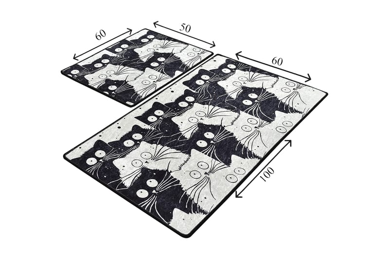 Niyanna Badematte 2-pk - Flerfarget - Tekstiler - Tepper & Matter - Baderomsmatte