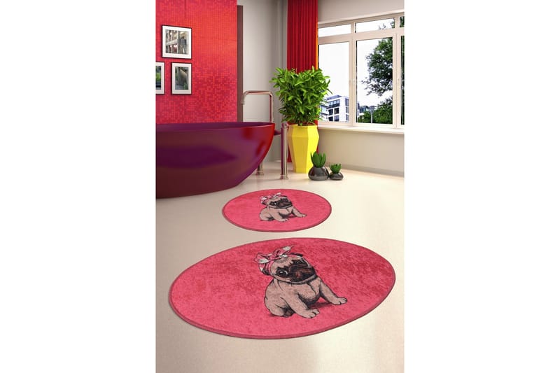 Niyanna Badematte 2-pk - Flerfarget - Tekstiler - Tepper & Matter - Baderomsmatte