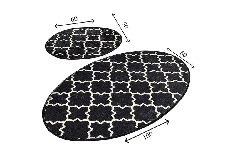 Niyanna Badematte 2-pk - Flerfarget - Tekstiler - Tepper & Matter - Baderomsmatte