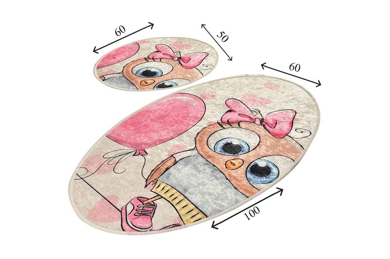 Niyanna Badematte 2-pk - Flerfarget - Tekstiler - Tepper & Matter - Baderomsmatte