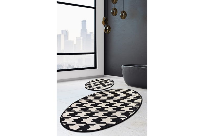 Niyanna Badematte 2-pk - Flerfarget - Tekstiler - Tepper & Matter - Baderomsmatte