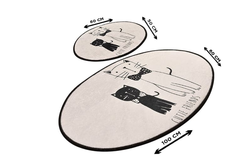 Niyanna Badematte 2-pk - Flerfarget - Tekstiler - Tepper & Matter - Baderomsmatte