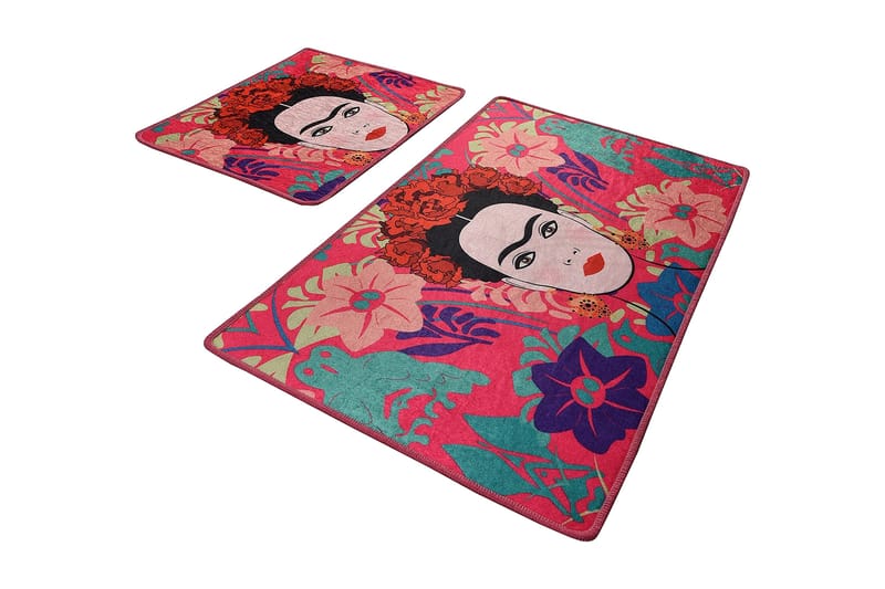 Niyanna Badematte 2-pk - Flerfarget - Tekstiler - Tepper & Matter - Baderomsmatte