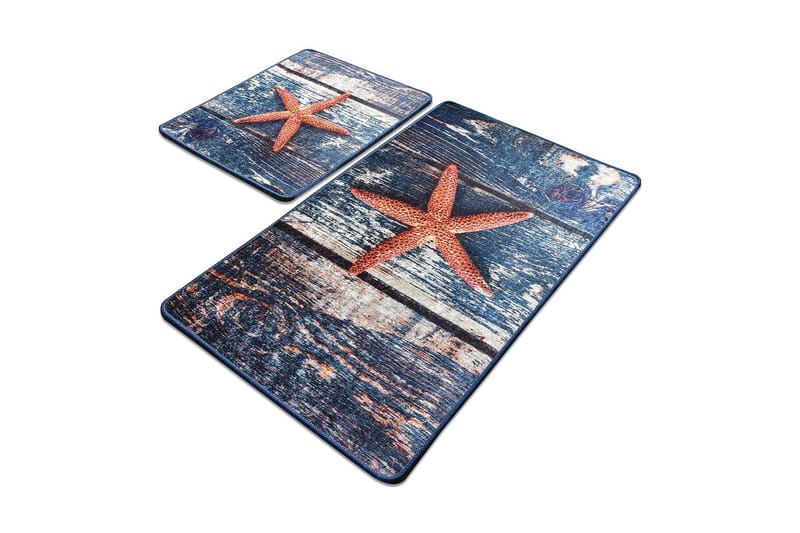 Niyanna Badematte 2-pk - Flerfarget - Tekstiler - Tepper & Matter - Baderomsmatte