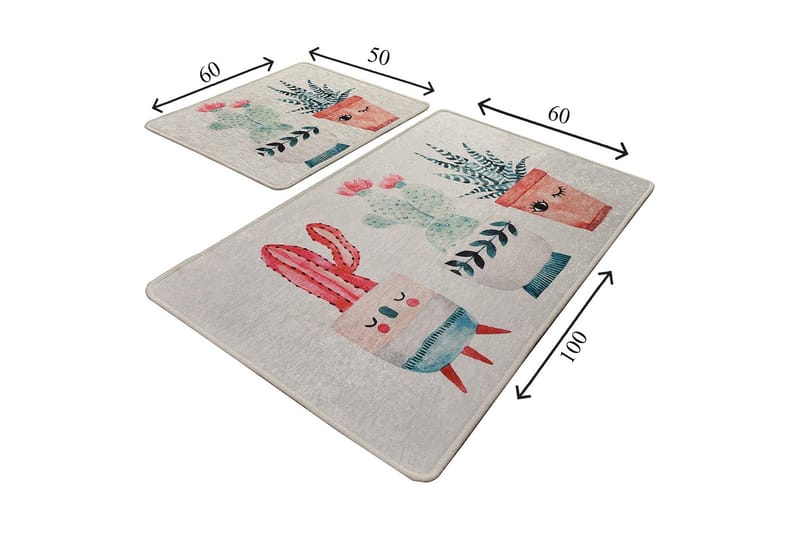 Niyanna Badematte 2-pk - Flerfarget - Tekstiler - Tepper & Matter - Baderomsmatte