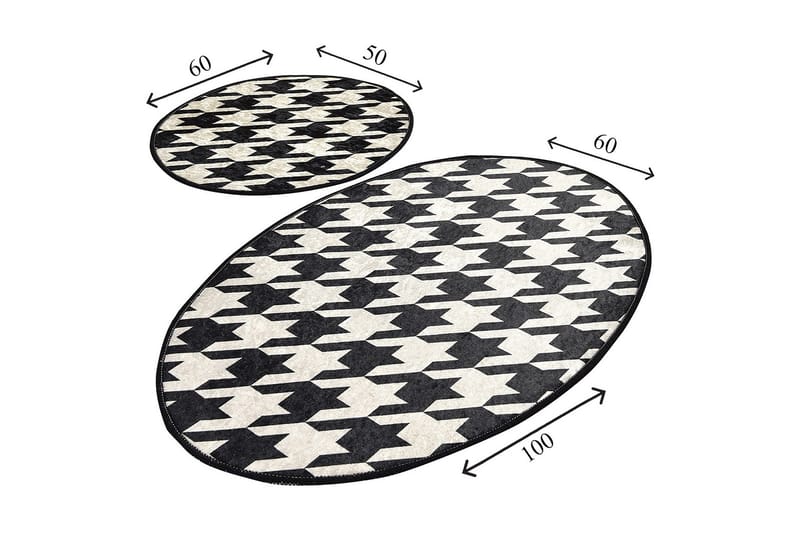 Niyanna Badematte 2-pk - Flerfarget - Tekstiler - Tepper & Matter - Baderomsmatte