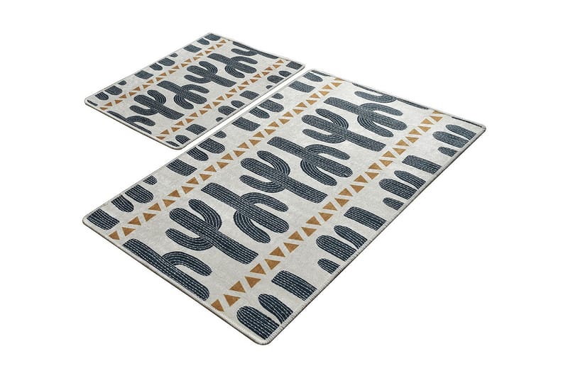 Niyanna Badematte 2-pk - Flerfarget - Tekstiler - Tepper & Matter - Baderomsmatte