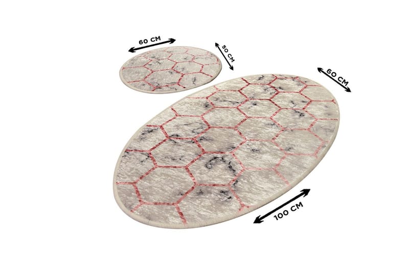 Niyanna Badematte 2-pk - Flerfarget - Tekstiler - Tepper & Matter - Baderomsmatte