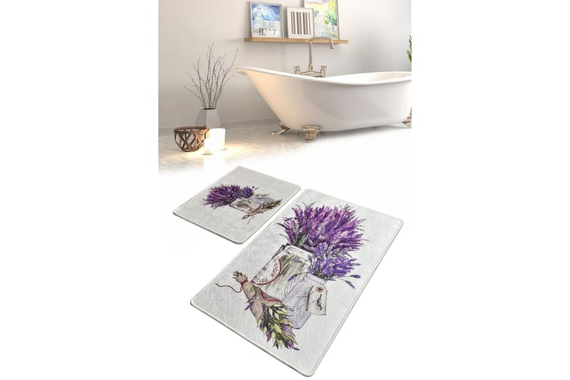 Niyanna Badematte 2-pk - Flerfarget - Tekstiler - Tepper & Matter - Baderomsmatte