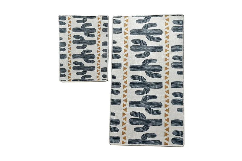 Niyanna Badematte 2-pk - Flerfarget - Tekstiler - Tepper & Matter - Baderomsmatte