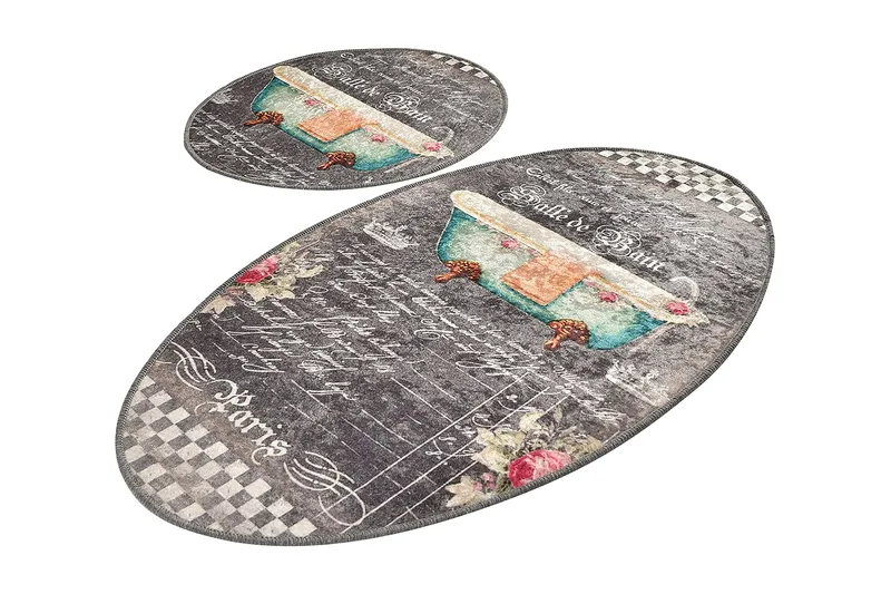 Niyanna Badematte 2-pk - Flerfarget - Tekstiler - Tepper & Matter - Baderomsmatte