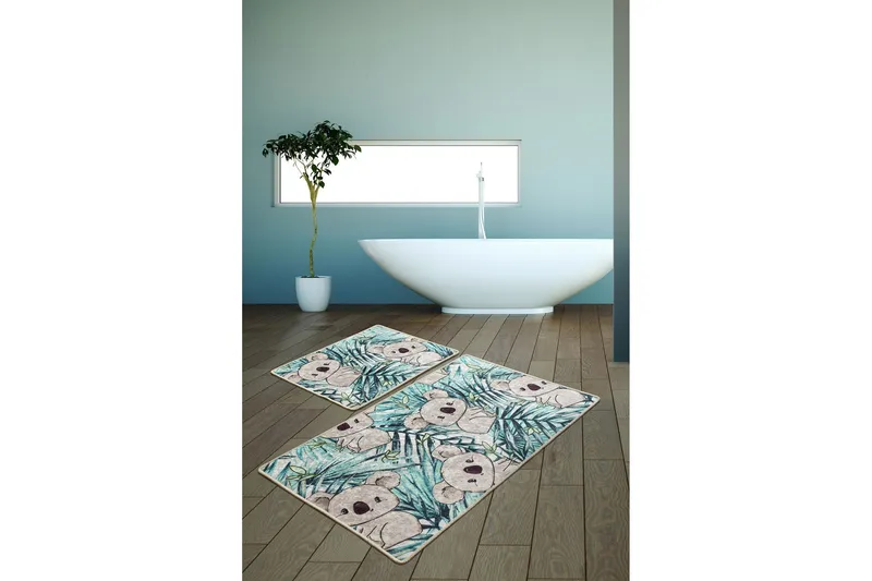 Niyanna Badematte 2-pk - Flerfarget - Tekstiler - Tepper & Matter - Baderomsmatte